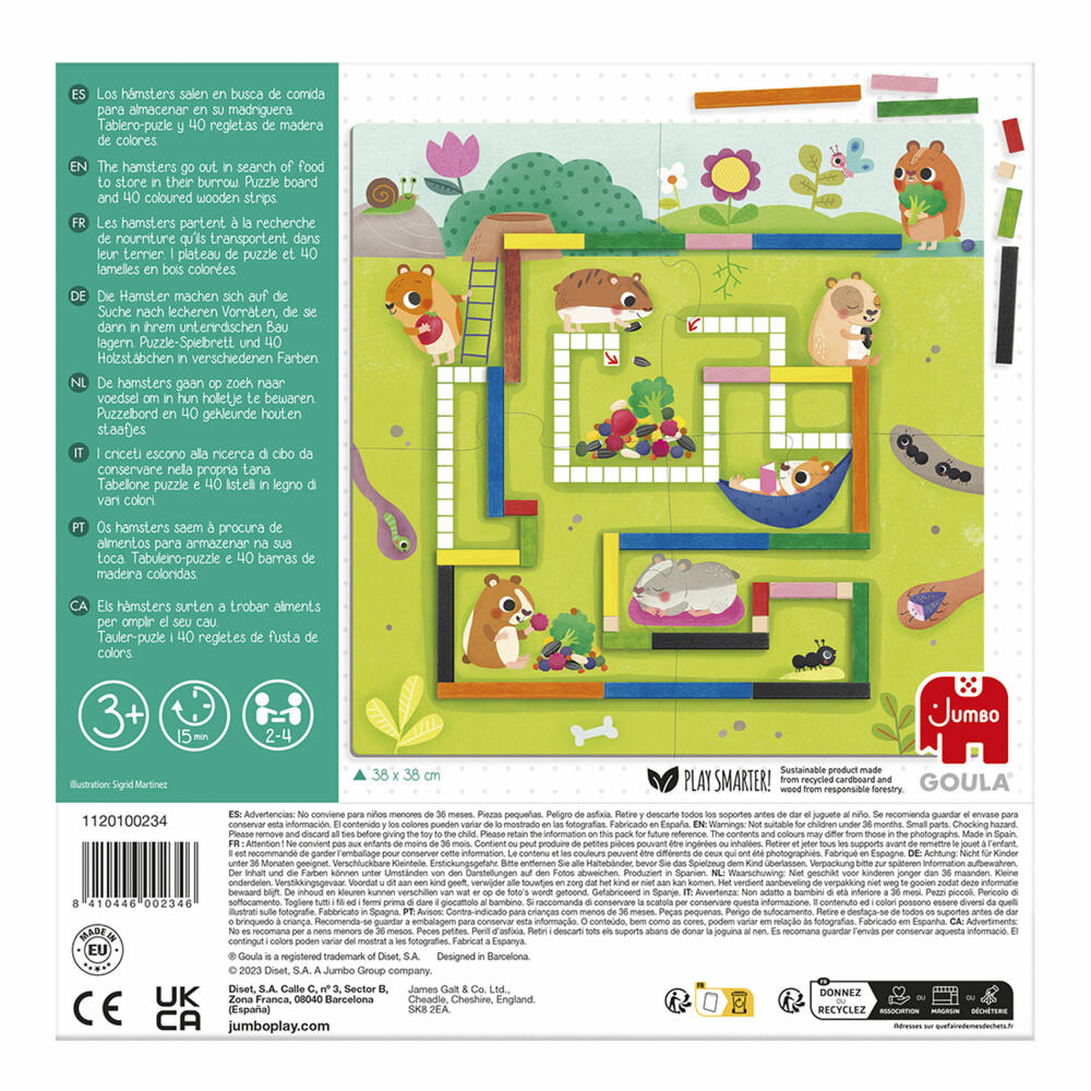 Jumbo Spiele GOULA Hamster 1-10, Kinderspiel, Zählen lernen, Kinder Spiel, ab 3 Jahren, 1120100234