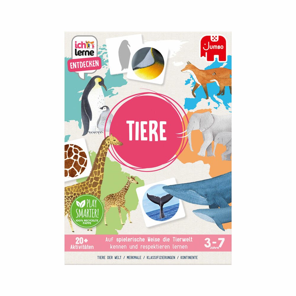 Jumbo Spiele Ich lerne Entdecken - Tiere, Lernspiel, Kinderspiel, Kinder Spiel, ab 3 Jahren, 1110100047