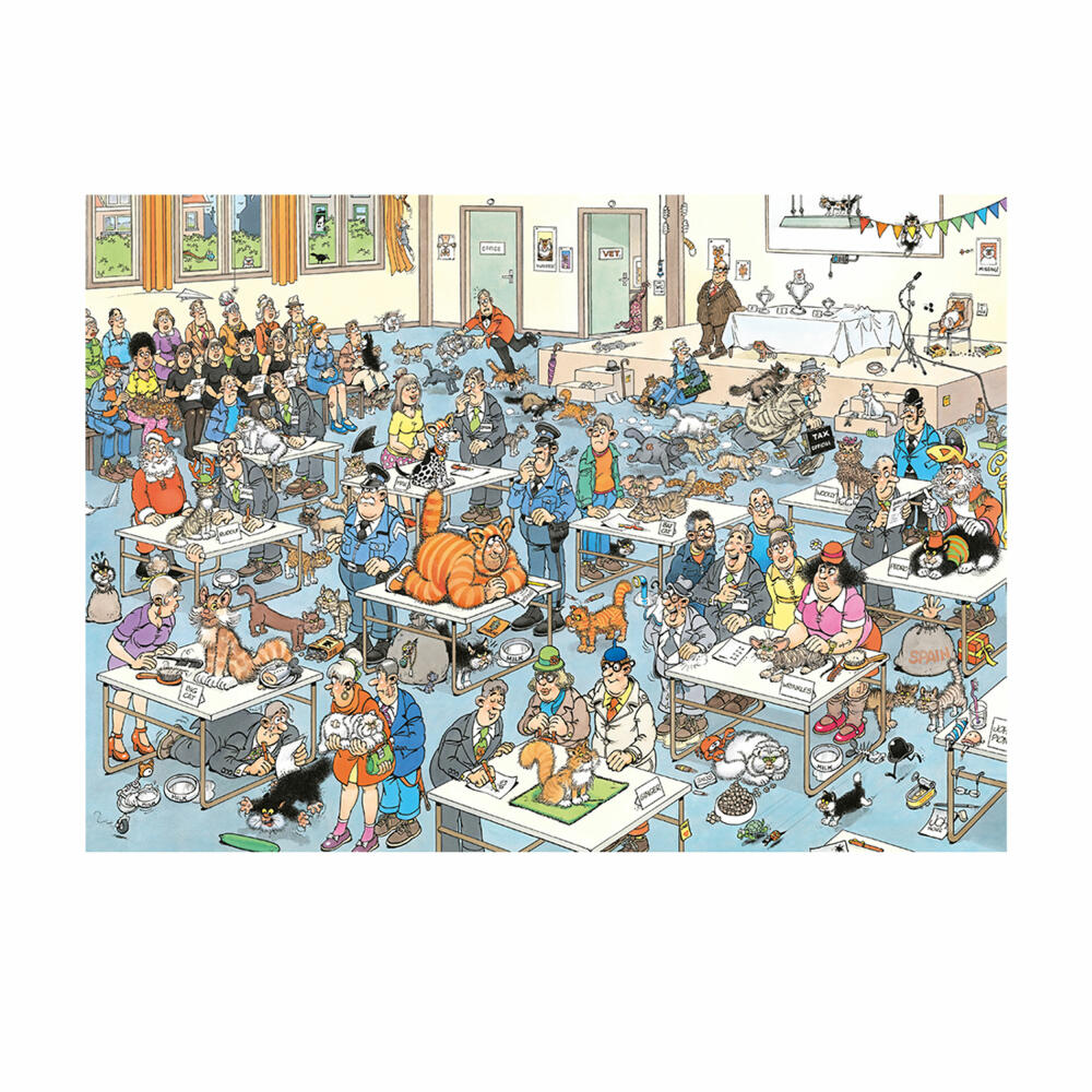 Jumbo Spiele Jan van Haasteren Die Katzenshow, Comic Puzzle, Erwachsenenpuzzle, 2000 Teile, 1110100033