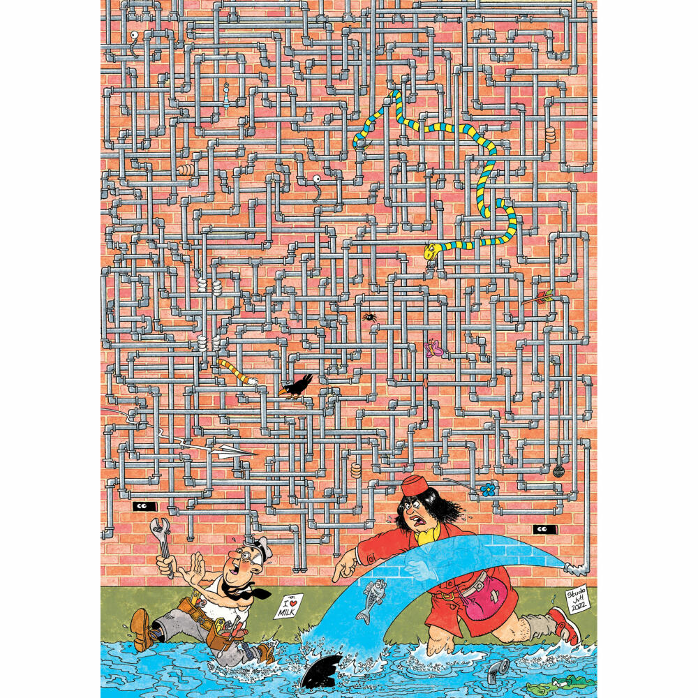Jumbo Spiele Jan van Haasteren Expert Wo ist das Leck?, Comic Puzzle, Erwachsenenpuzzle, 500 Teile, 1110100031
