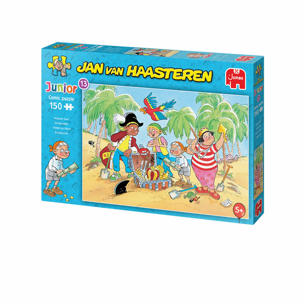 Jumbo Spiele Jan van Haasteren Junior Schatzsuche, Comic Puzzle, Kinderpuzzle, 150 Teile, 1110100034