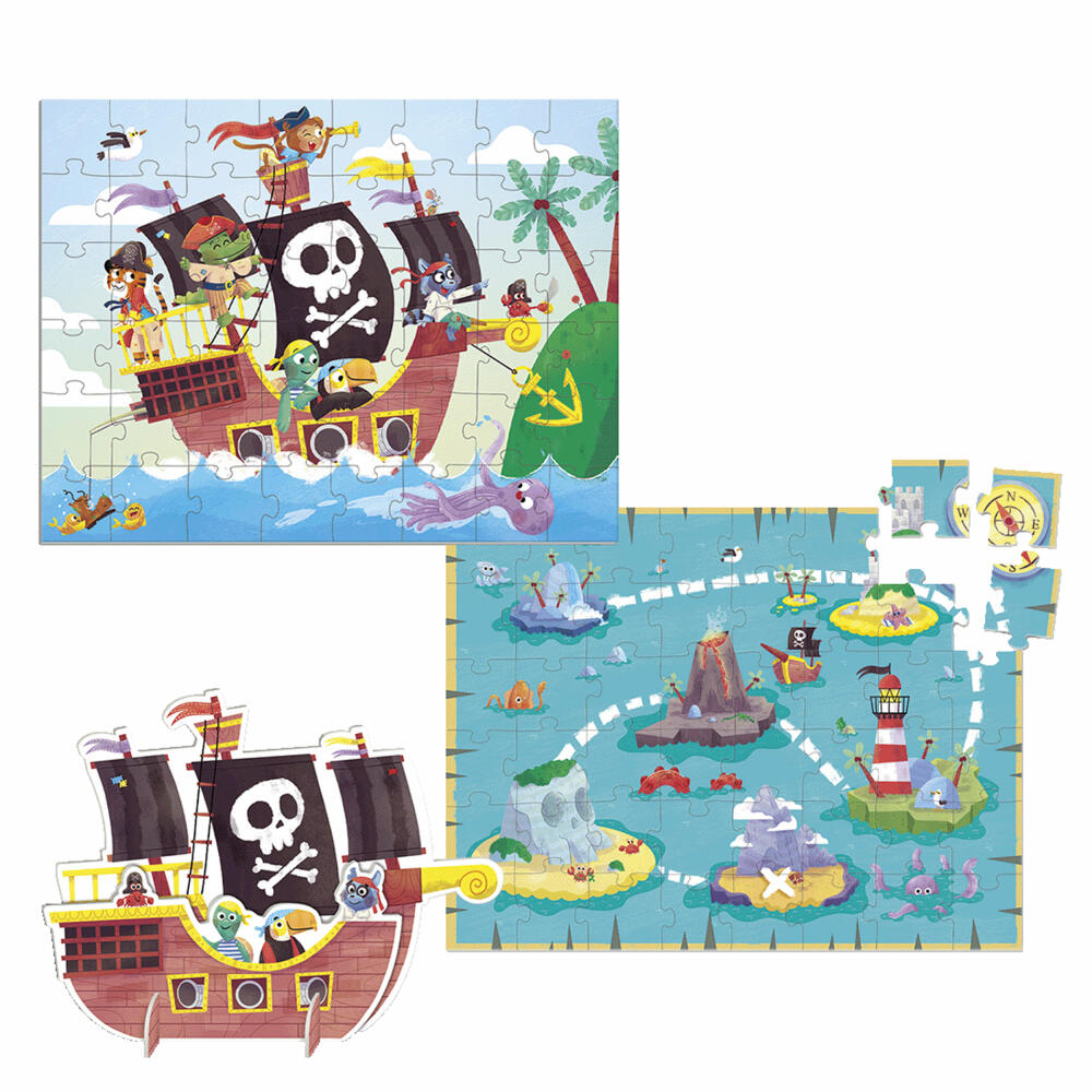 Jumbo Spiele GOULA XXL Puzzle Pirates, Kinderpuzzle, Kinder, 48 Teile, ab 4 Jahren, 1110700209