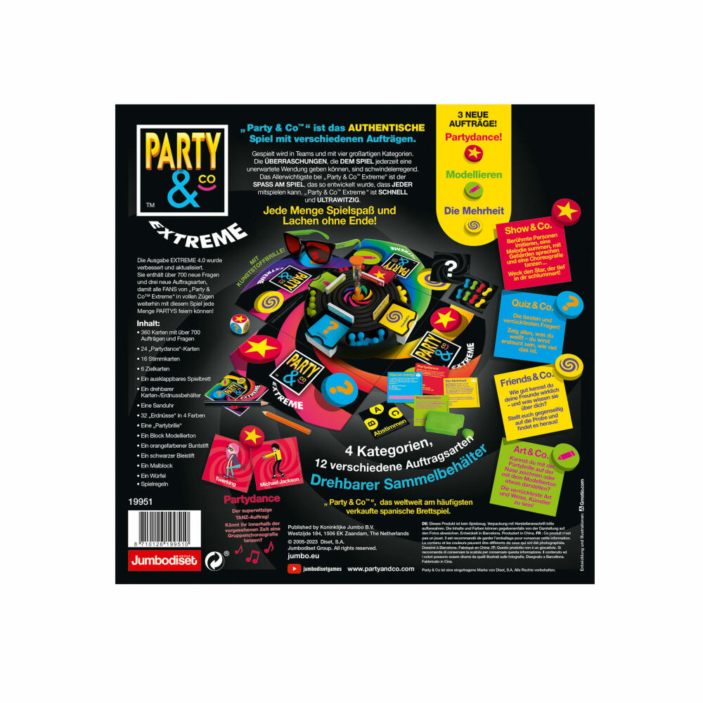 Jumbo Spiele Party & Co. Extreme 4.0, Partyspiel, Teamspiel, Brettspiel, ab 14 Jahren, 19951