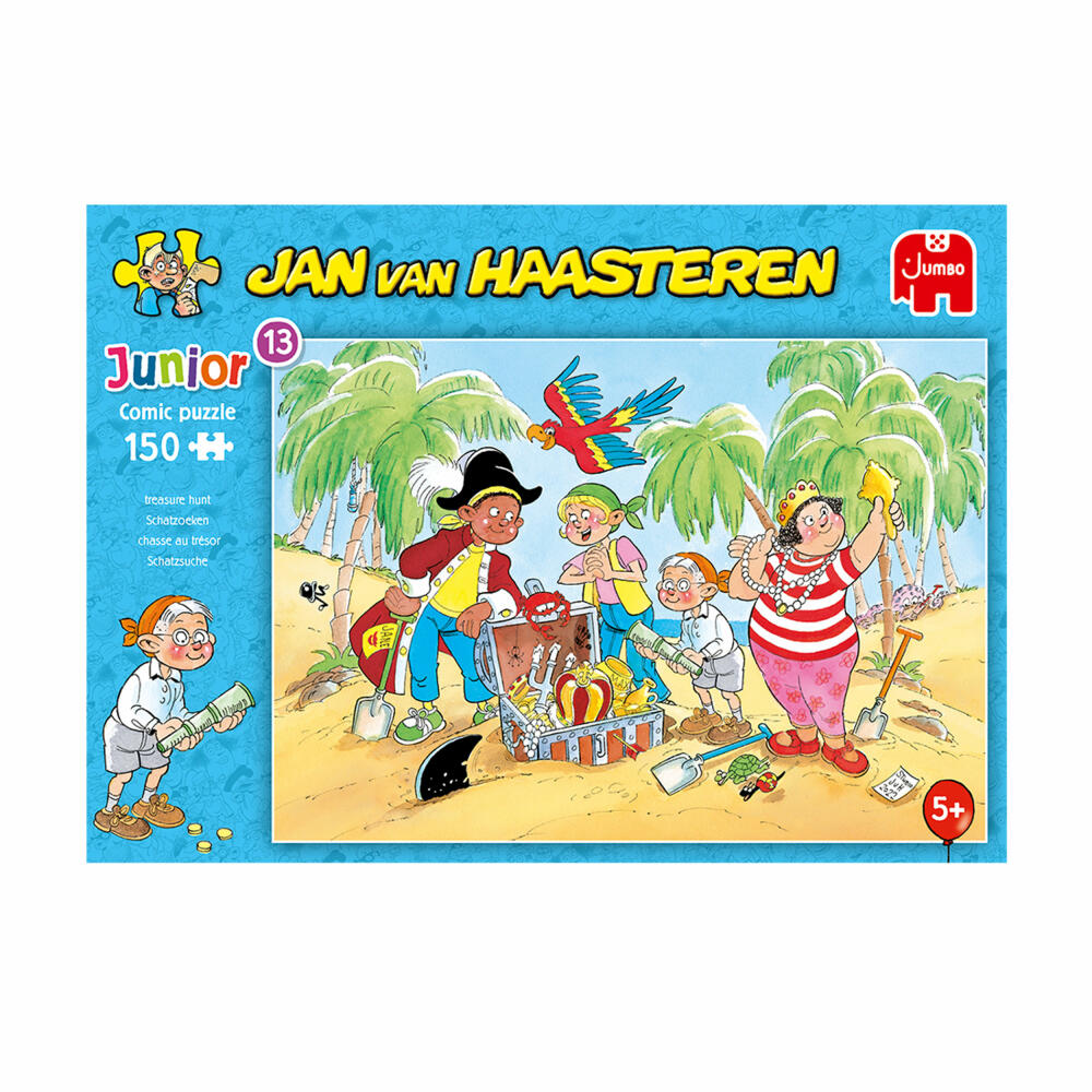 Jumbo Spiele Jan van Haasteren Junior Schatzsuche, Comic Puzzle, Kinderpuzzle, 150 Teile, 1110100034