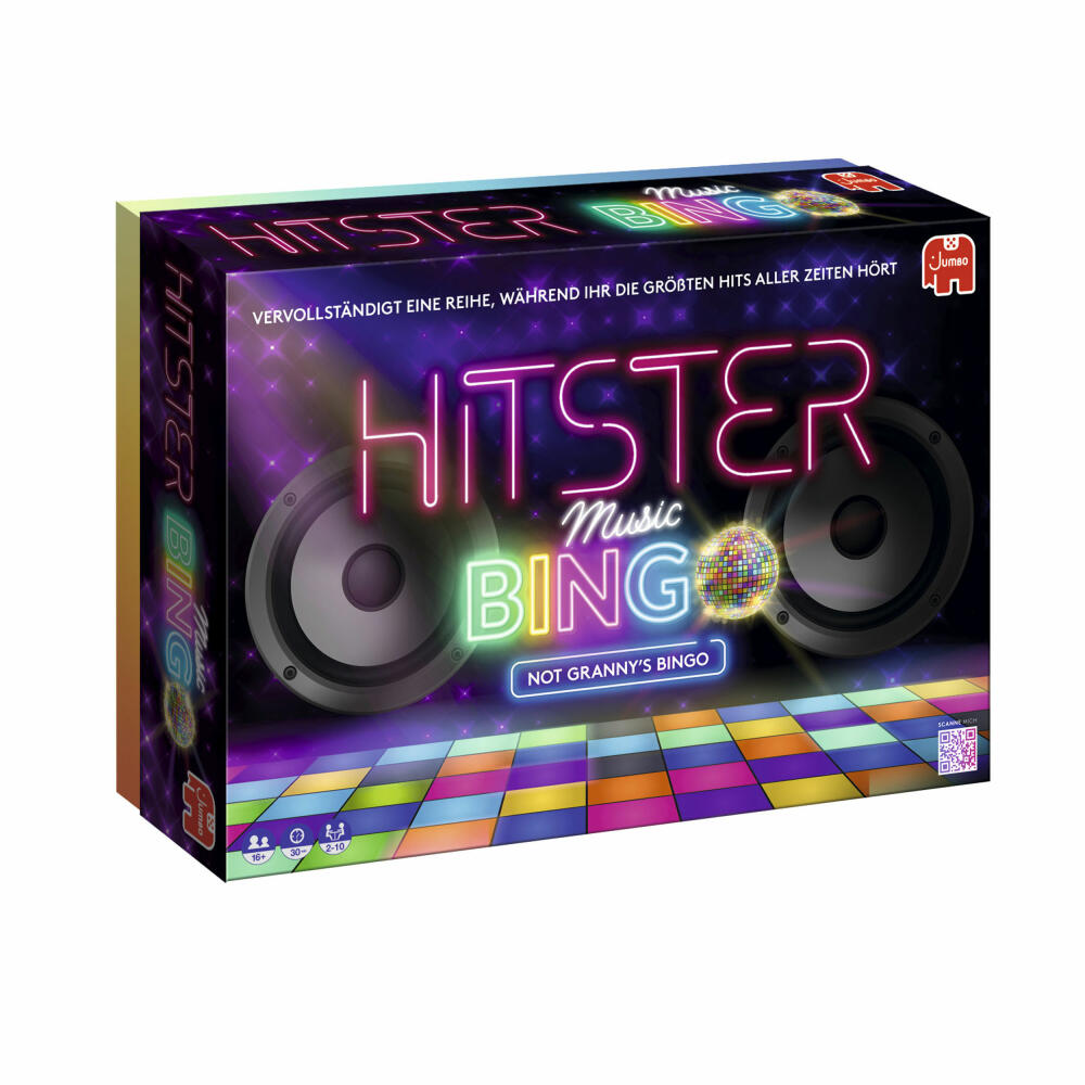 Jumbo Spiele Hitster Bingo, Musik Partyspiel, Ratespiel, Musikspiel, ab 16 Jahren, 1110100383