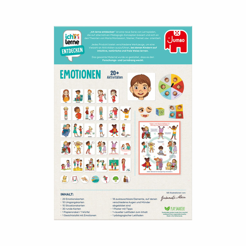 Jumbo Spiele Ich lerne Entdecken - Emotionen, Lernspiel, Kinderspiel, Kinder Spiel, ab 4 Jahren, 1110100048