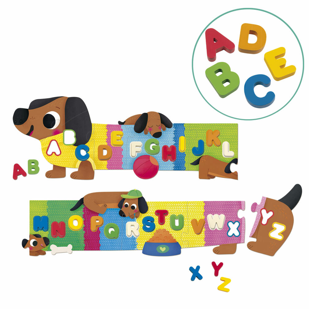 Jumbo Spiele GOULA XXL-Alphabet-Puzzle, Kinderpuzzle, Kinder, 26 Teile, ab 3 Jahre, 1110100491