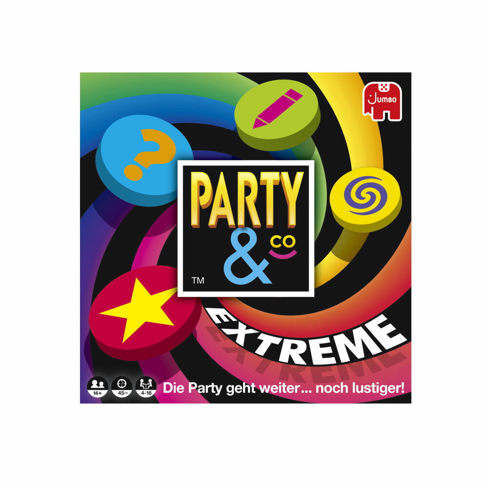 Jumbo Spiele Party & Co. Extreme 4.0, Partyspiel, Teamspiel, Brettspiel, ab 14 Jahren, 19951