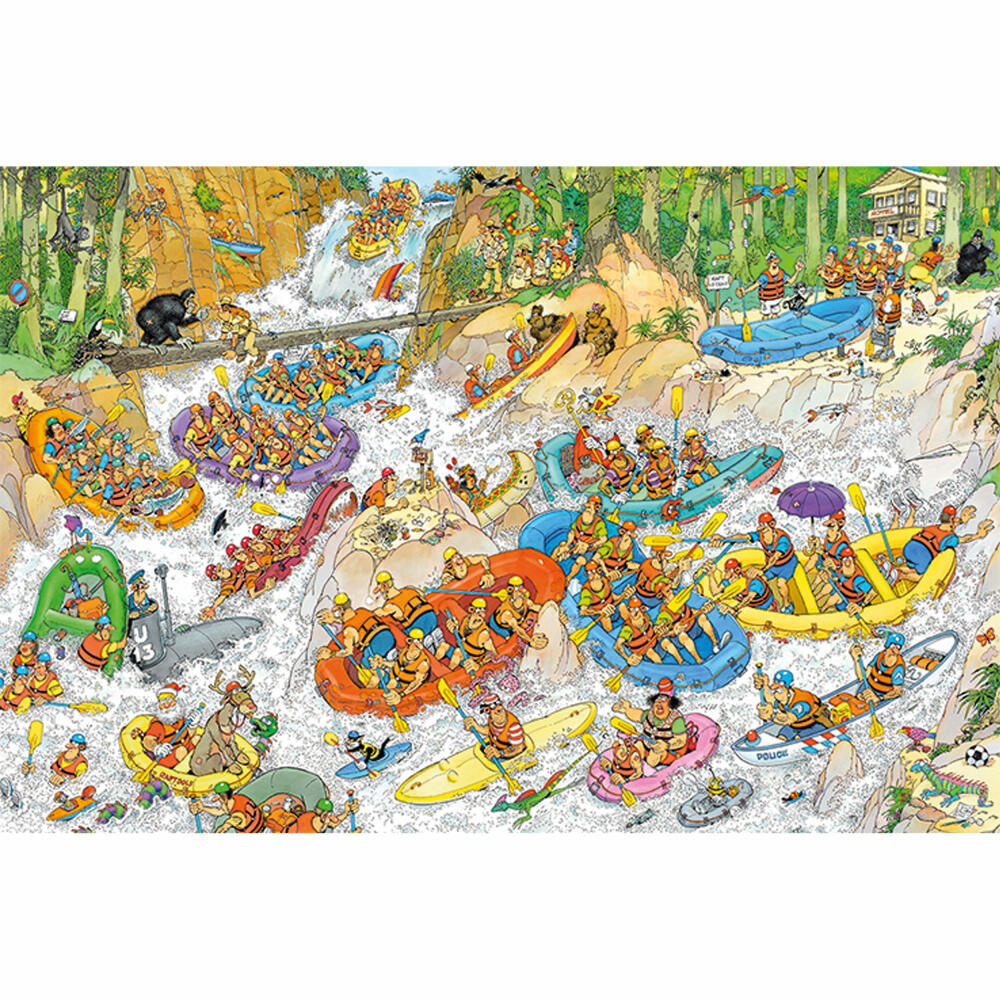 Jumbo Spiele Jan van Haasteren Wildwasser Rafting, Comic Puzzle, Erwachsenenpuzzle, 1500 Teile, 19015