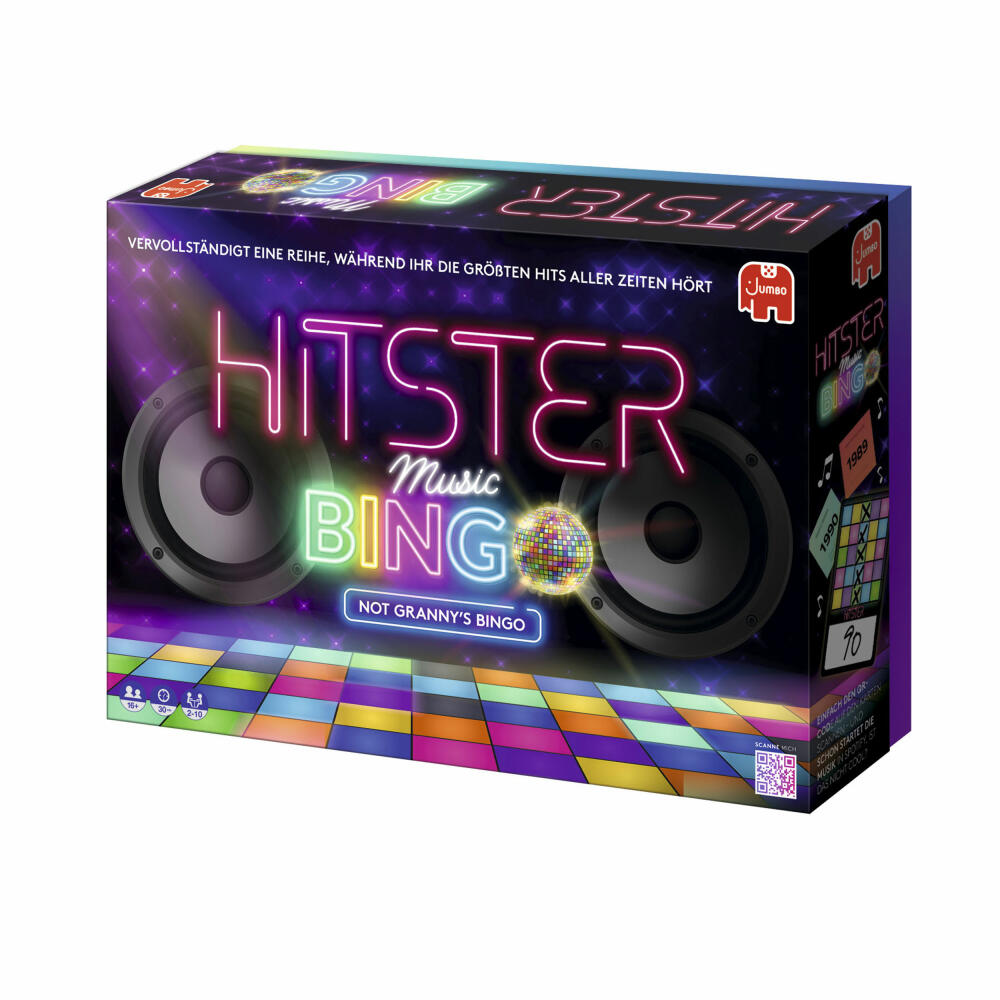 Jumbo Spiele Hitster Bingo, Musik Partyspiel, Ratespiel, Musikspiel, ab 16 Jahren, 1110100383