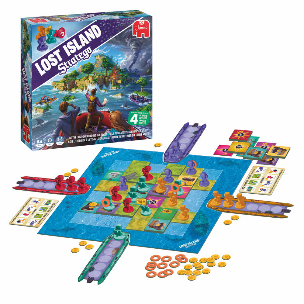 Jumbo Spiele Stratego - Lost Island, Strategiespiel, Brettspiel, Gesellschaftsspiel, ab 8 Jahren, 55237