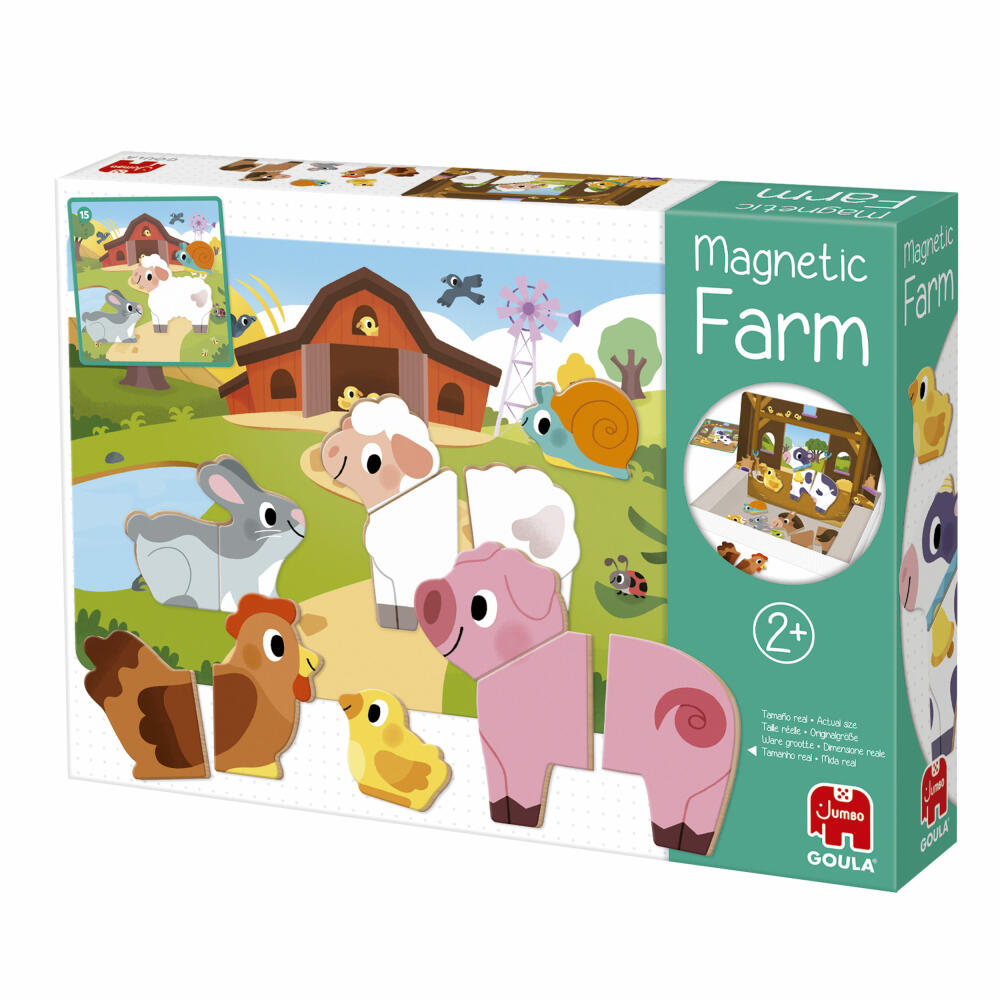 Jumbo Spiele GOULA Magnetischer Bauernhof, Magnetspiel, Kinderspiel, ab 2 Jahren, 1110100488