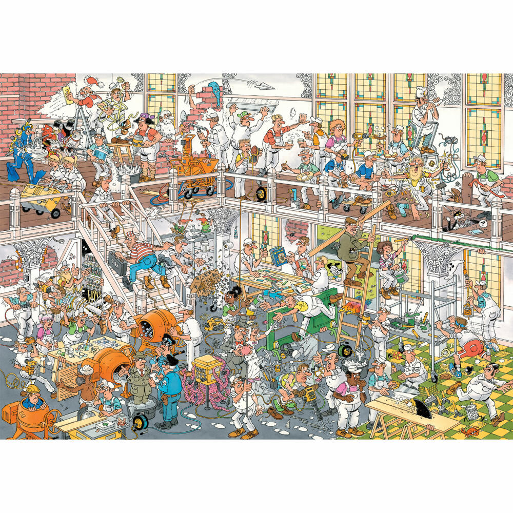 Jumbo Spiele Jan van Haasteren How not to DIY, Renovierungsprojekt und Baumarkt, Puzzle, 2 x 1000 Teile, 1110100647