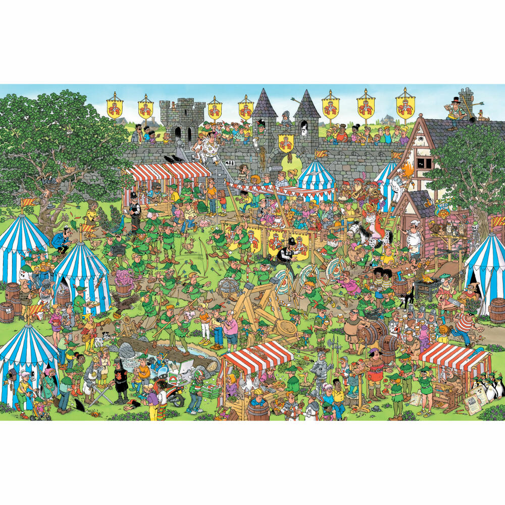 Jumbo Spiele Jan van Haasteren Robin Hood Festival, Comic Puzzle, Erwachsenenpuzzle, 1500 Teile, 1110100637