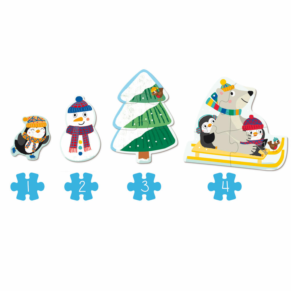 Jumbo Spiele GOULA XXL Winter-Puzzle, Kinderpuzzle, Kinder, 18 Teile, ab 2 Jahre, 1110100490