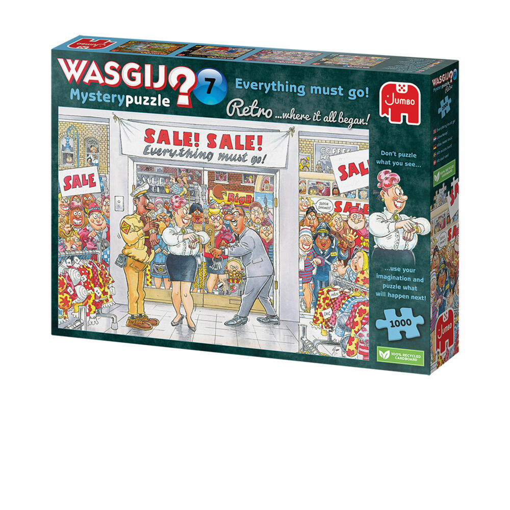 Jumbo Spiele Wasgij Retro Mystery 7 Alles muss raus!, Puzzle, Erwachsenenpuzzle, 1000 Teile, 1110100018