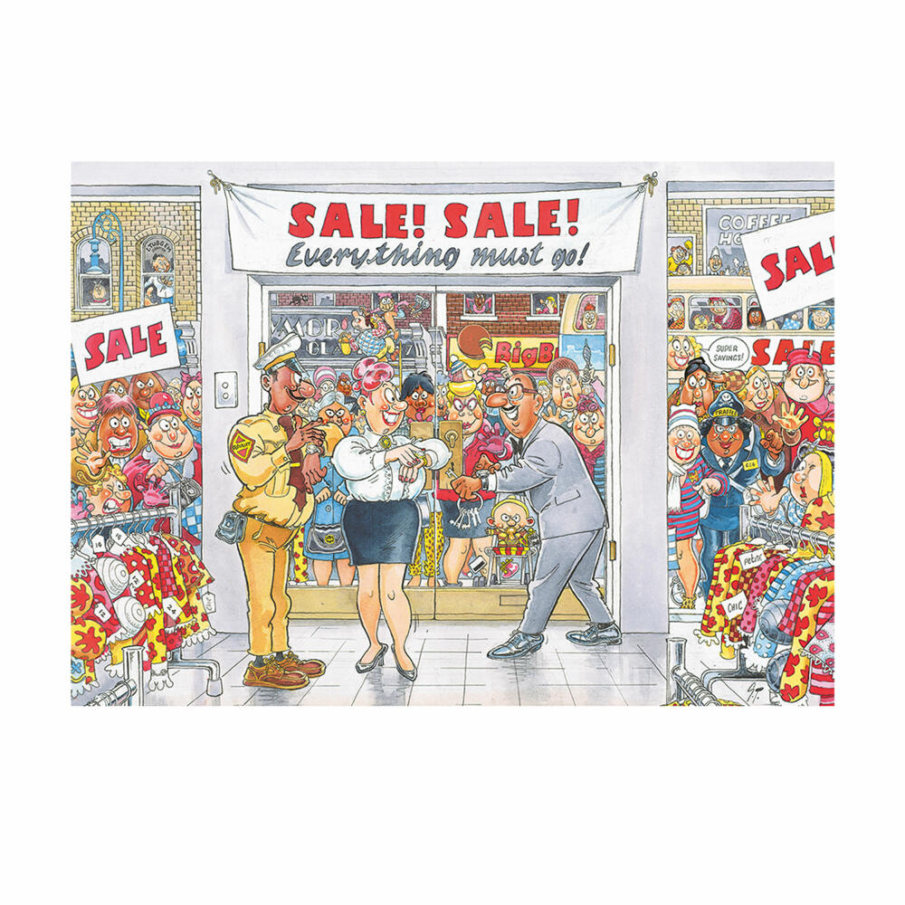 Jumbo Spiele Wasgij Retro Mystery 7 Alles muss raus!, Puzzle, Erwachsenenpuzzle, 1000 Teile, 1110100018