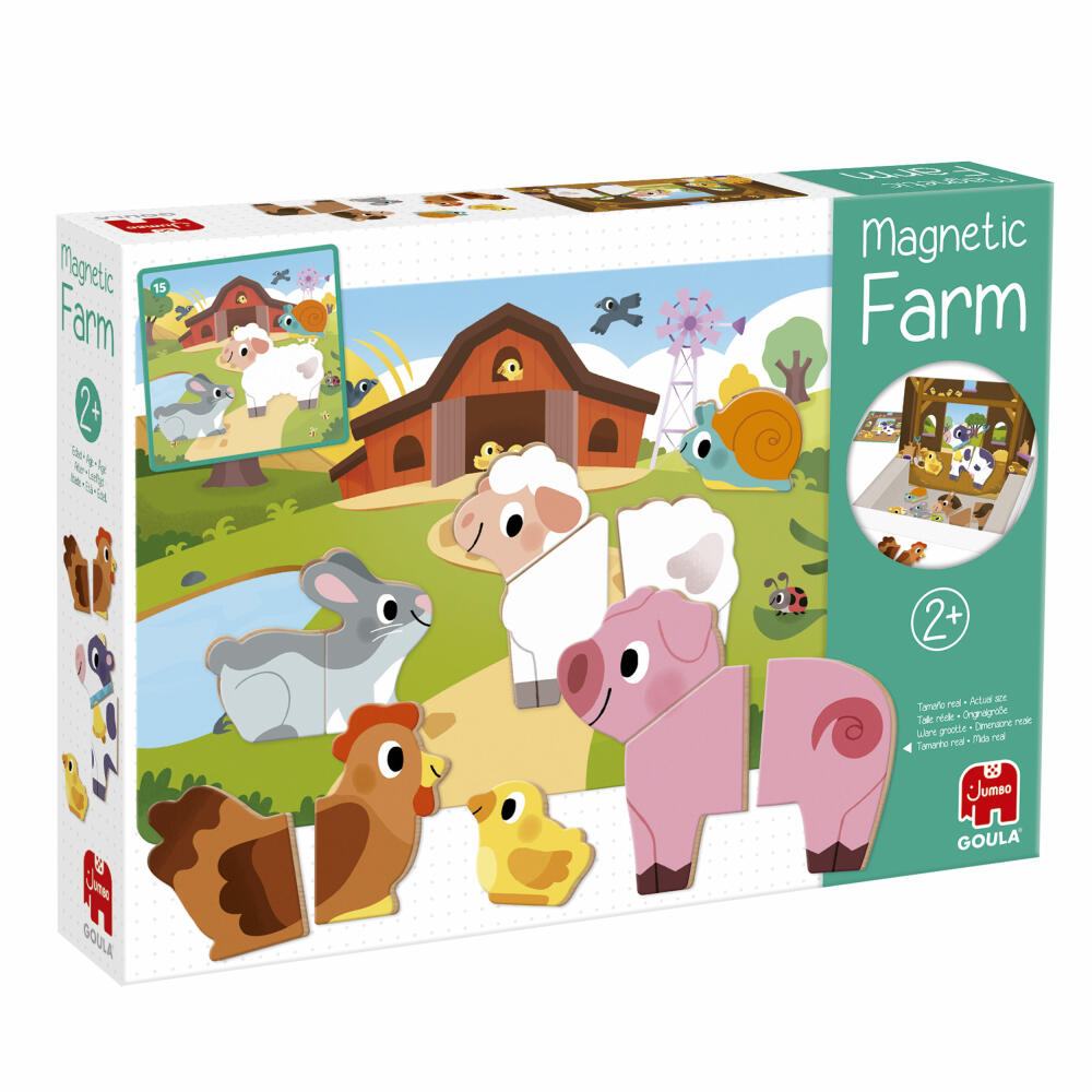 Jumbo Spiele GOULA Magnetischer Bauernhof, Magnetspiel, Kinderspiel, ab 2 Jahren, 1110100488