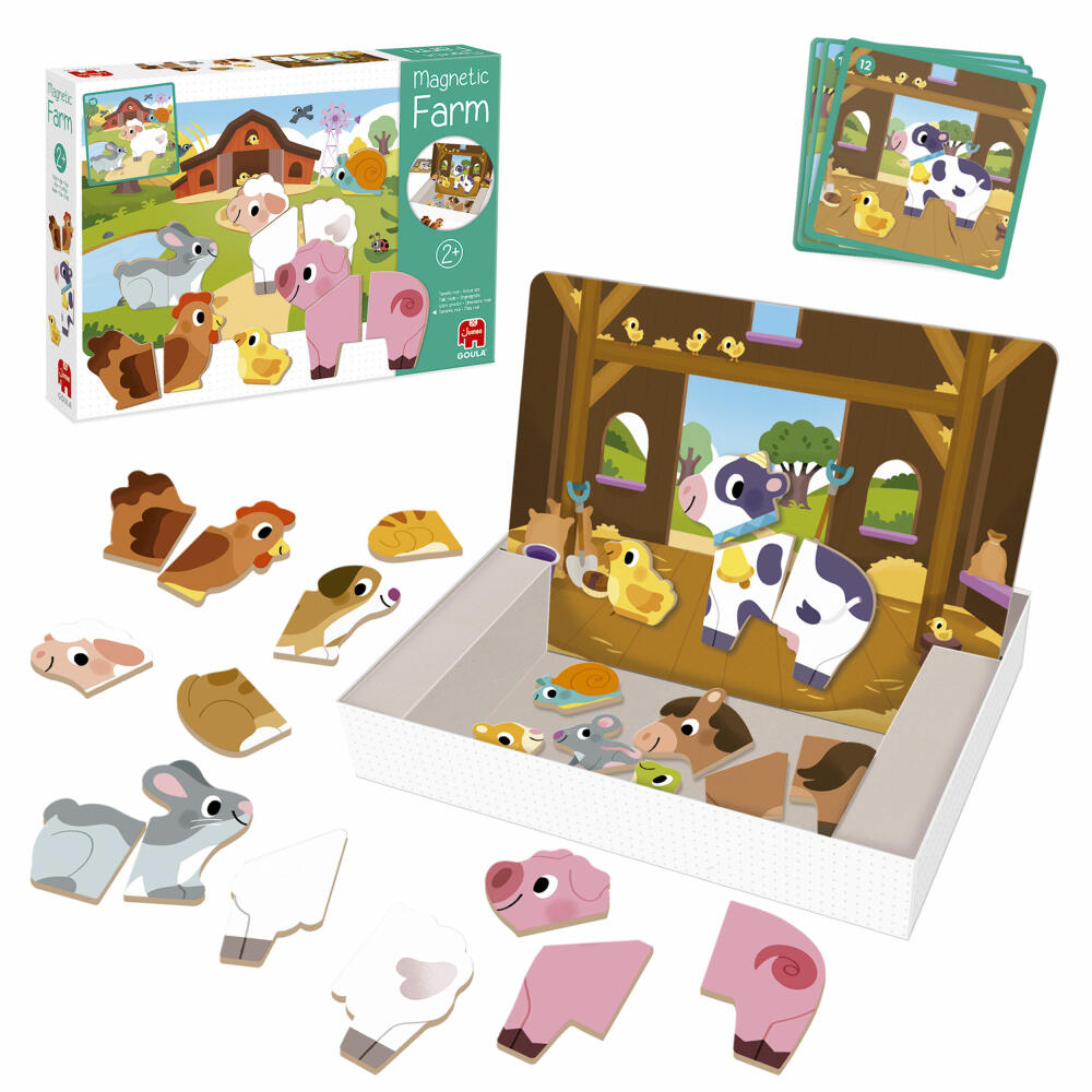 Jumbo Spiele GOULA Magnetischer Bauernhof, Magnetspiel, Kinderspiel, ab 2 Jahren, 1110100488