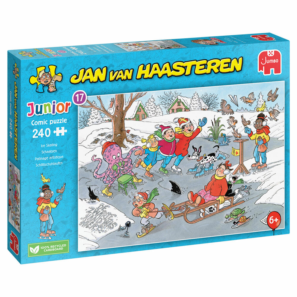 Jumbo Spiele Jan van Haasteren Junior Schlittschuhlaufen, Kinderpuzzle, Kinder Puzzle, 240 Teile, 1110100320