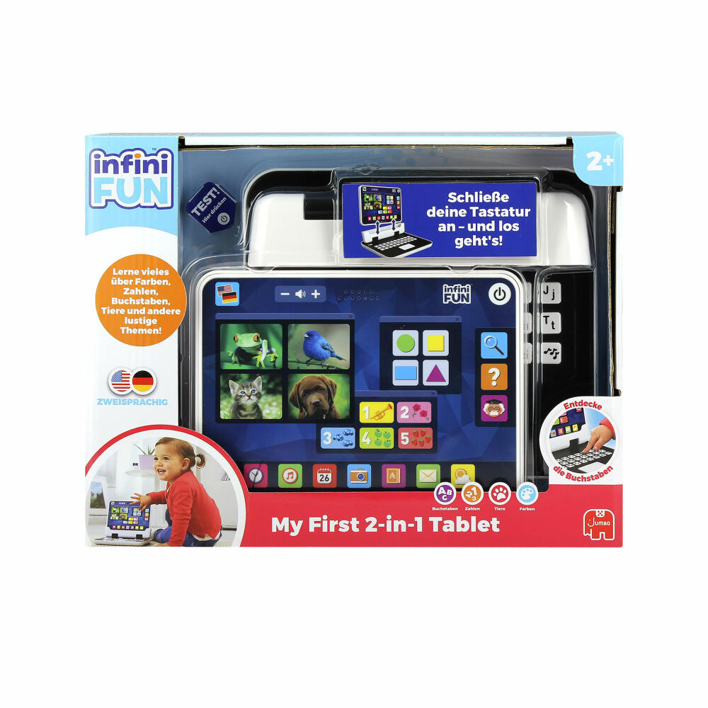 Jumbo Spiele My first 2 in 1 Tablet, Laptop, Kinderspielzeug, Kinder Spielzeug, ab 2 Jahren, 1121500126