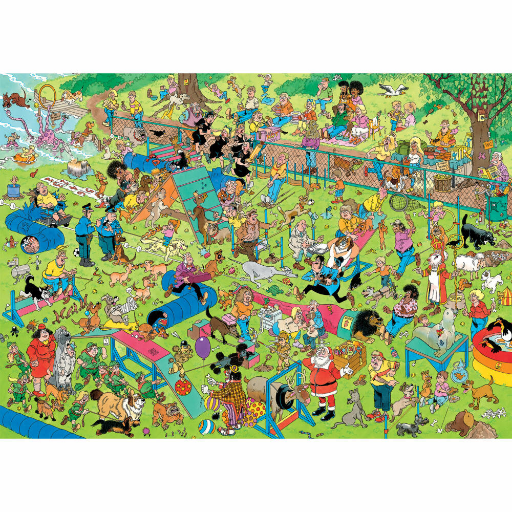 Jumbo Spiele Jan van Haasteren Hundeparcours, Comic Puzzle, Erwachsenenpuzzle, 1000 Teile, 1110100624