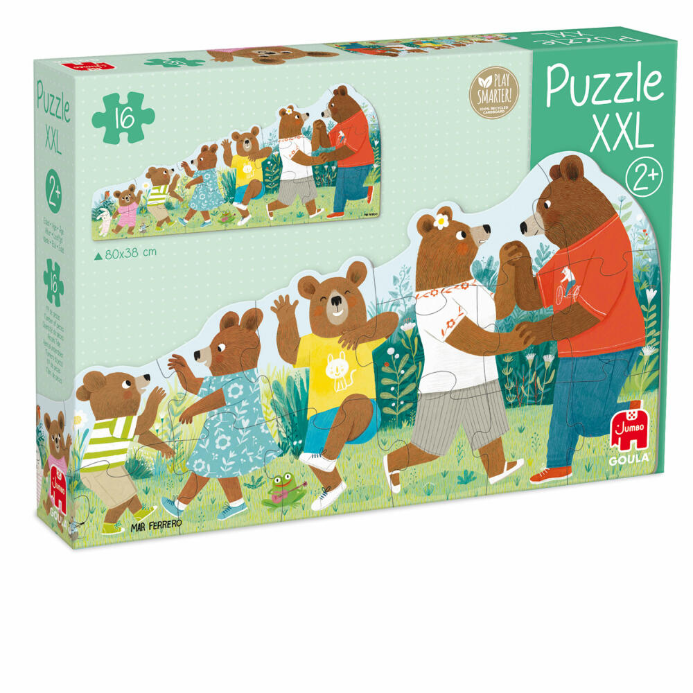 Jumbo Spiele GOULA XXL-Puzzle Bärenfamilie, Kinderpuzzle, Legespiel, Kinder, 16 Teile, 55266