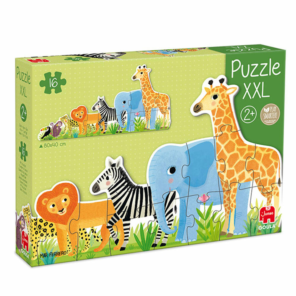 Jumbo Spiele GOULA XXL-Puzzle Dschungel Von Klein Bis Groß, Kinderpuzzle, Legespiel, Kinder, 53426