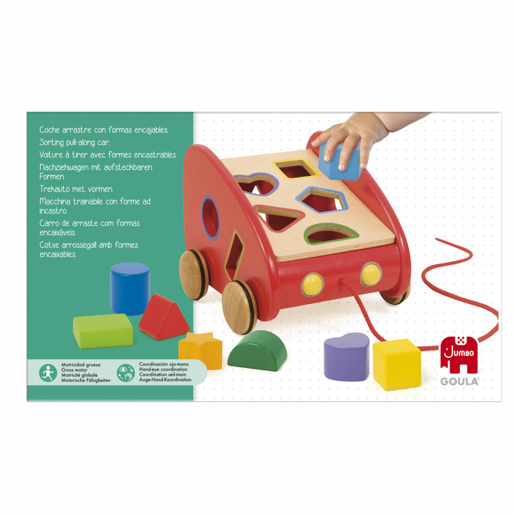 Jumbo Spiele GOULA Nachziehauto, Nachziehspielzeug, Steckspiel, Spielzeug, ab 12 Monaten, 55217