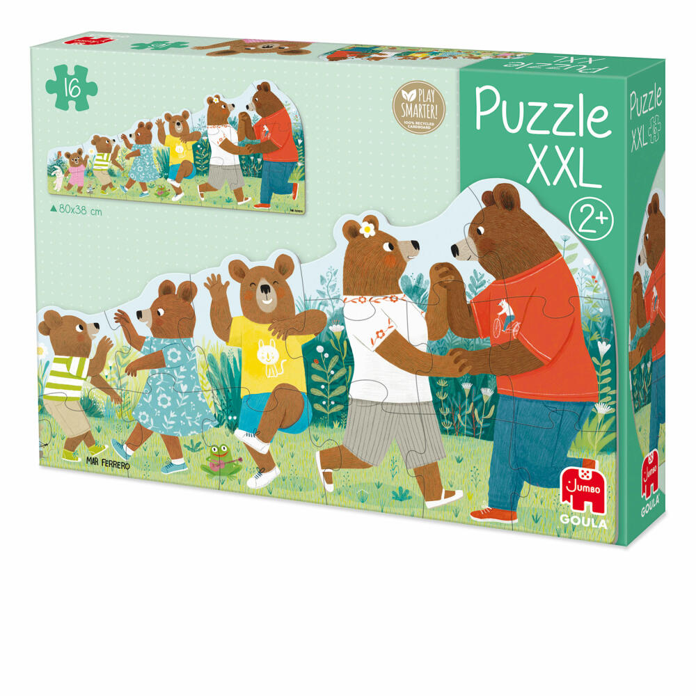 Jumbo Spiele GOULA XXL-Puzzle Bärenfamilie, Kinderpuzzle, Legespiel, Kinder, 16 Teile, 55266
