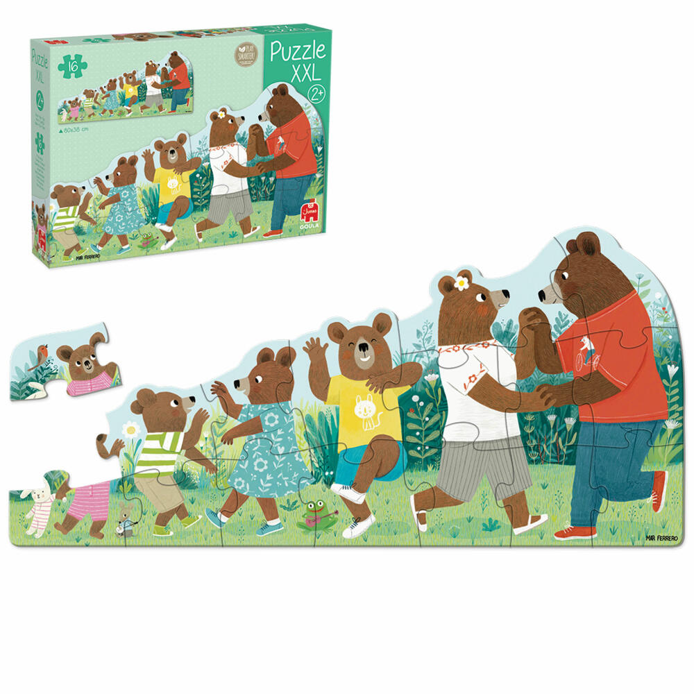 Jumbo Spiele GOULA XXL-Puzzle Bärenfamilie, Kinderpuzzle, Legespiel, Kinder, 16 Teile, 55266