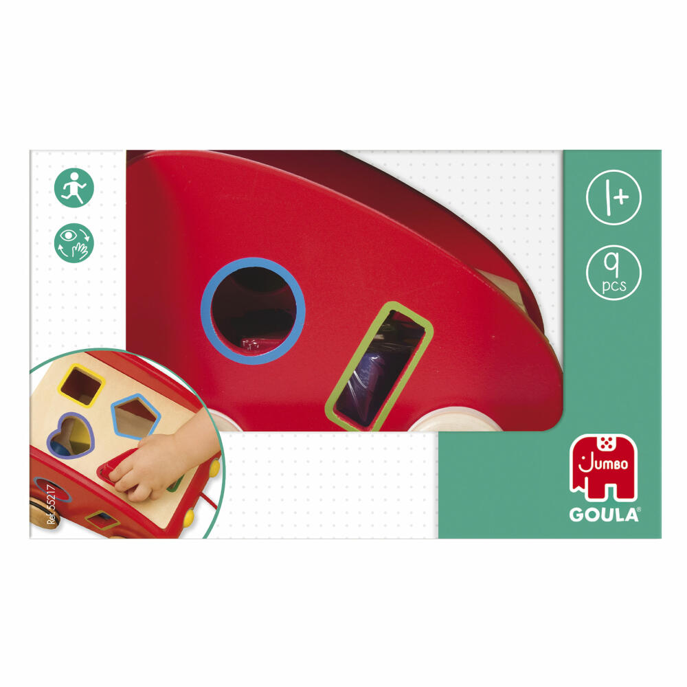 Jumbo Spiele GOULA Nachziehauto, Nachziehspielzeug, Steckspiel, Spielzeug, ab 12 Monaten, 55217