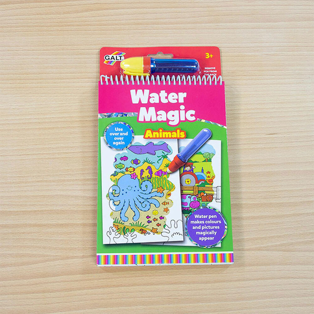 Jumbo Spiele GALT Water Magic Tiere, Malbuch, Malen mit Wasser, Wasserstift, ab 3 Jahre, A3079H