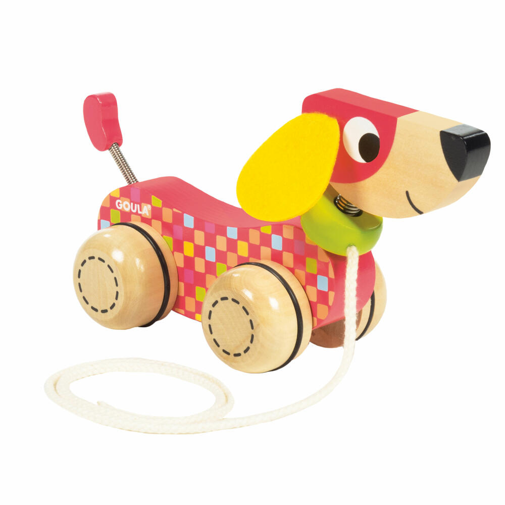 Jumbo Spiele GOULA Nachziehhund, Nachziehtier, Nachziehspielzeug, Spielzeug, ab 12 Monaten, 53459