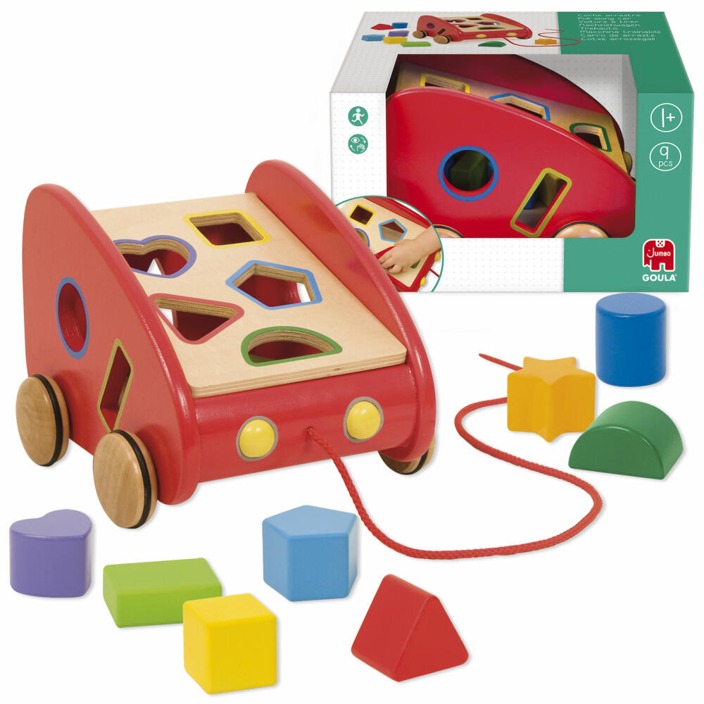 Jumbo Spiele GOULA Nachziehauto, Nachziehspielzeug, Steckspiel, Spielzeug, ab 12 Monaten, 55217