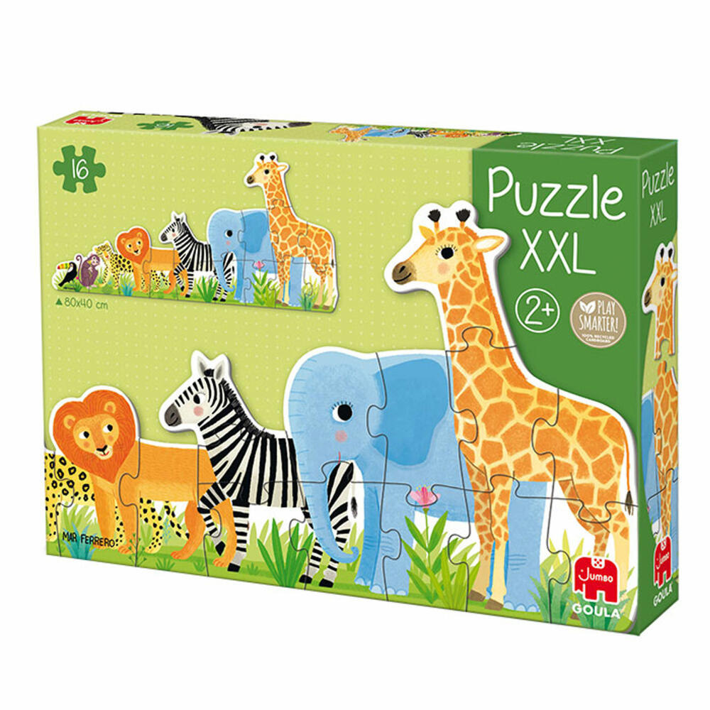 Jumbo Spiele GOULA XXL-Puzzle Dschungel Von Klein Bis Groß, Kinderpuzzle, Legespiel, Kinder, 53426