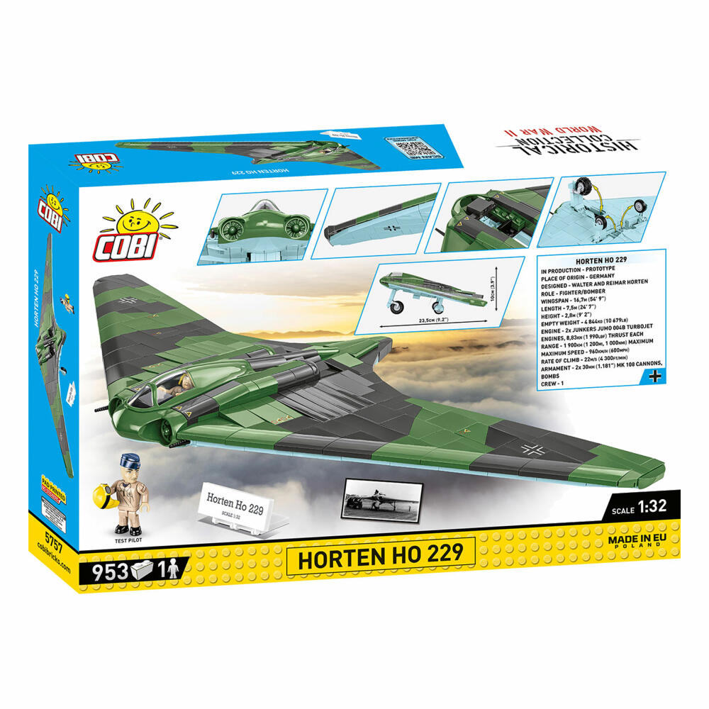 COBI Klemmbausteinset Horten Ho 229, WW2 Flugzeug, 953 Teile, 5757
