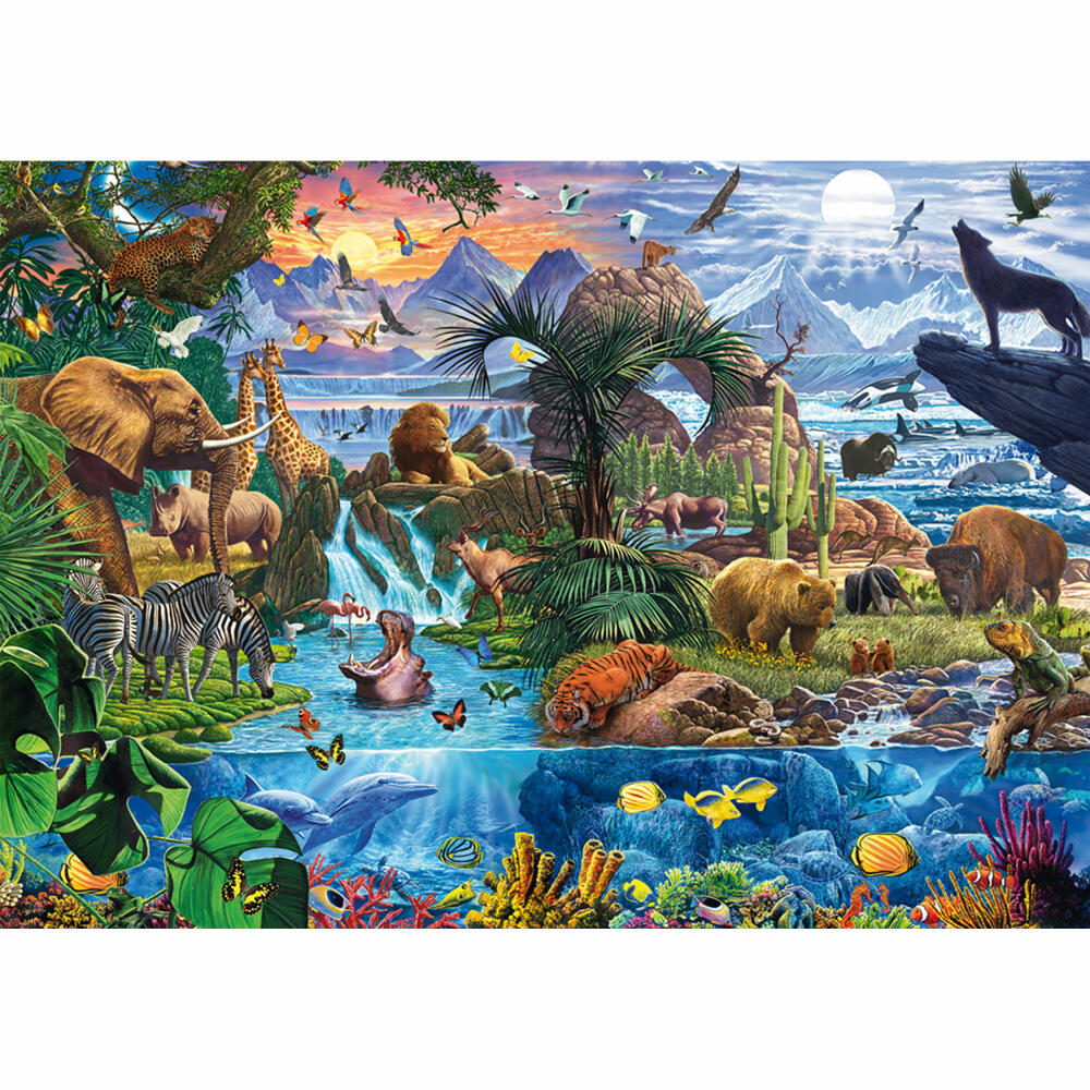 Schmidt Spiele Panorama der Tierwelt, Puzzle, Erwachsenenpuzzle, Standard, 1500 Teile, 58866