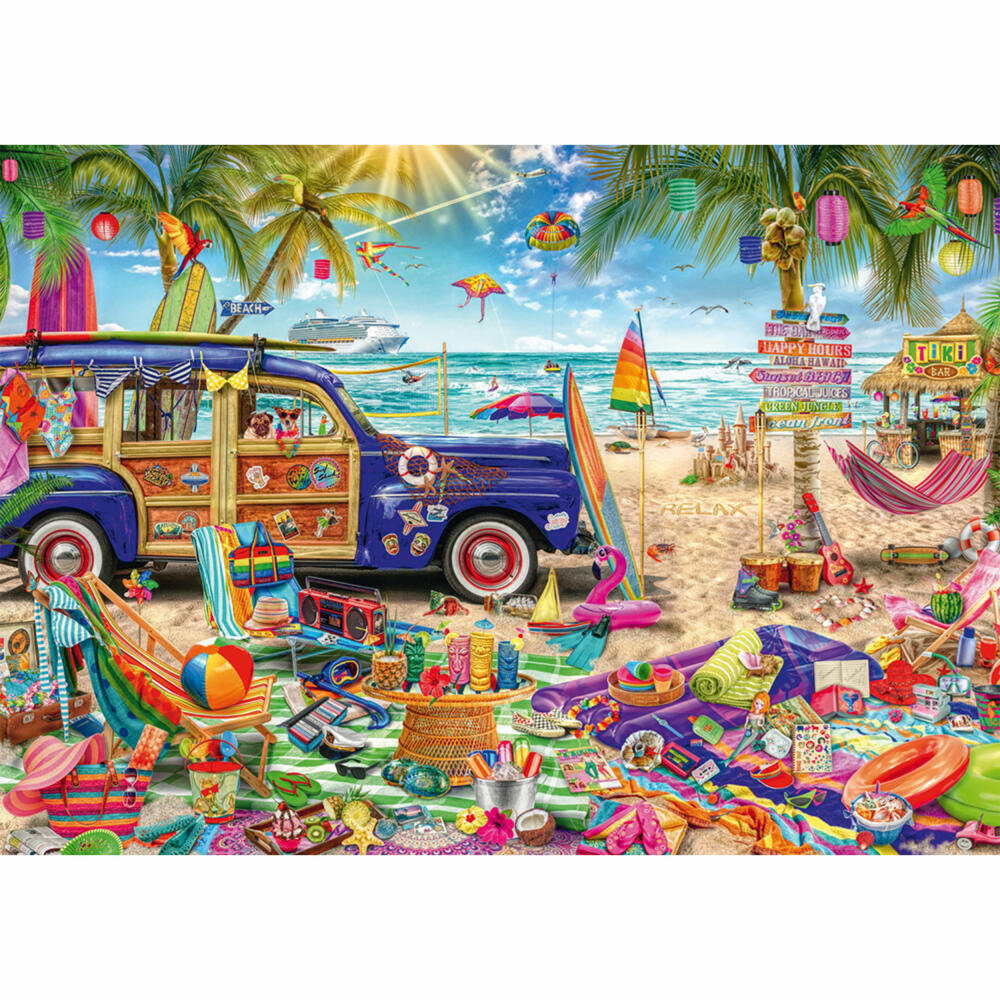 Schmidt Spiele Sonnige Auszeit am Strand, Puzzle, Erwachsenenpuzzle, Standard, 1000 Teile, 59793