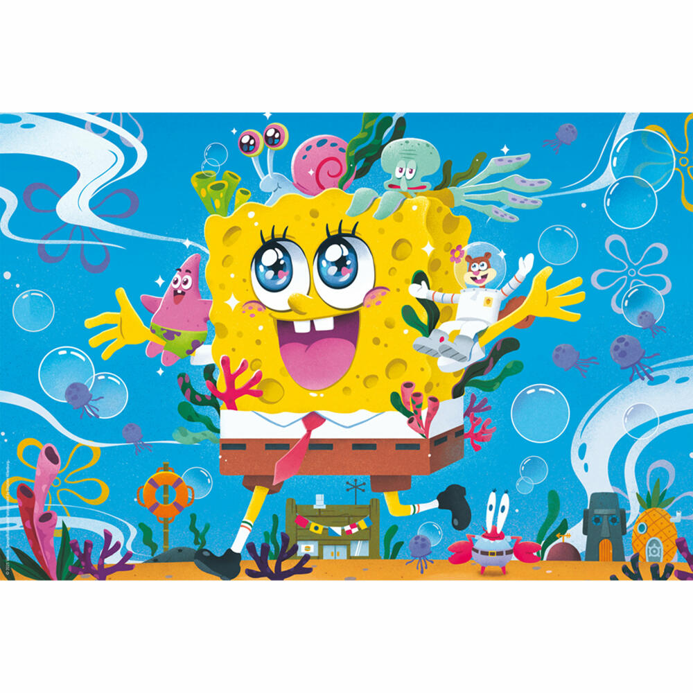 Schmidt Spiele SpongeBob Abenteuer in Bikinibottom, Puzzle, Kinderpuzzle, 100 Teile, ab 6 Jahren, 56545
