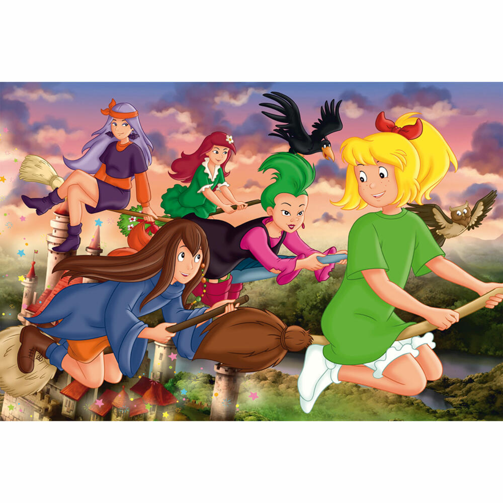 Schmidt Spiele Bibi Blocksberg Hexenrennen, Puzzle, Kinderpuzzle, 150 Teile, ab 7 Jahren, 56542
