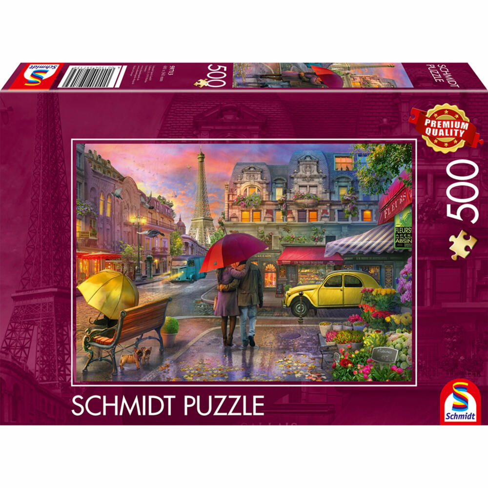Schmidt Spiele Regenzauber in Paris, Puzzle, Erwachsenenpuzzle, Standard, 500 Teile, 59713
