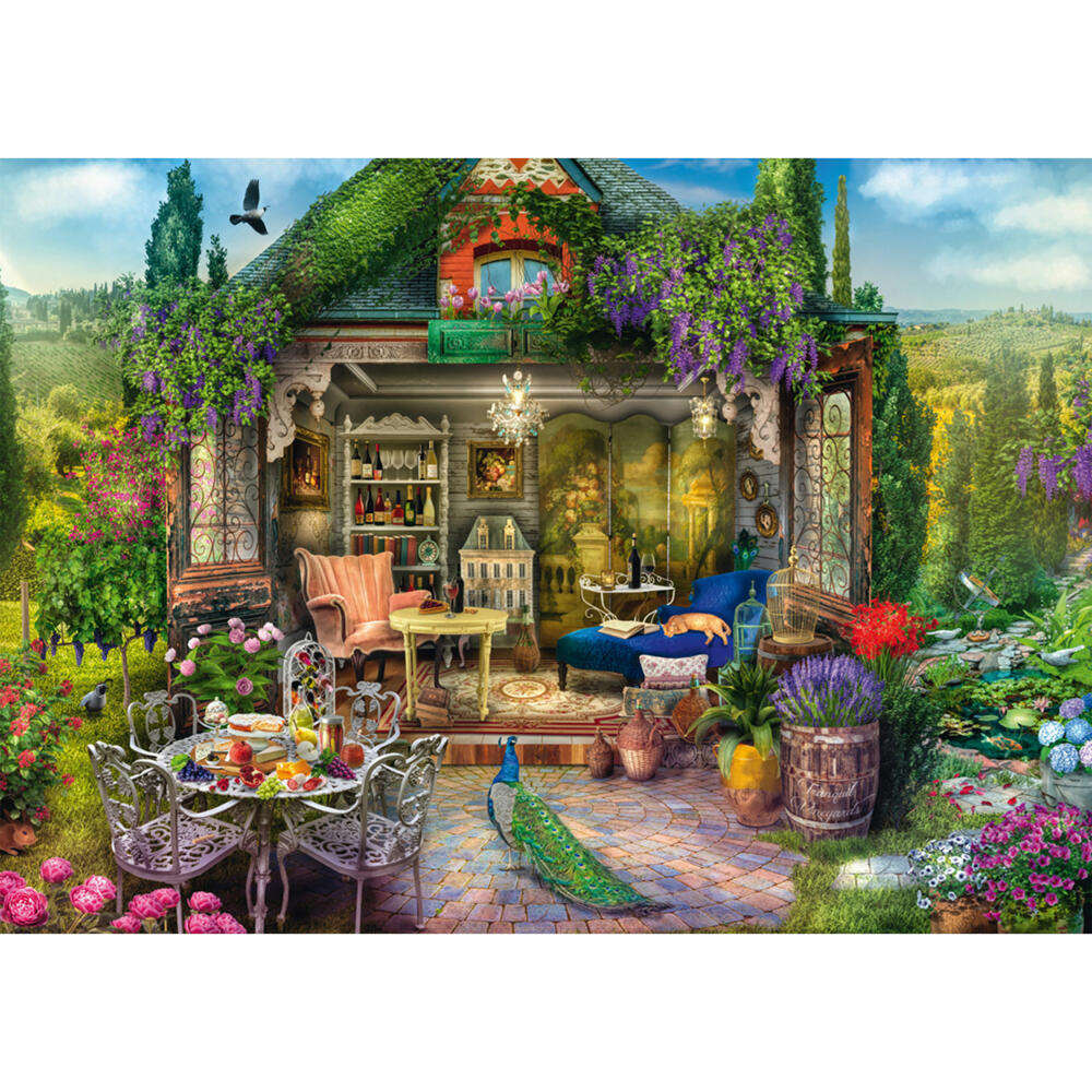 Schmidt Spiele Gartenhausglück in den Weinbergen, Puzzle, Erwachsenenpuzzle, Standard, 1000 Teile, 59794