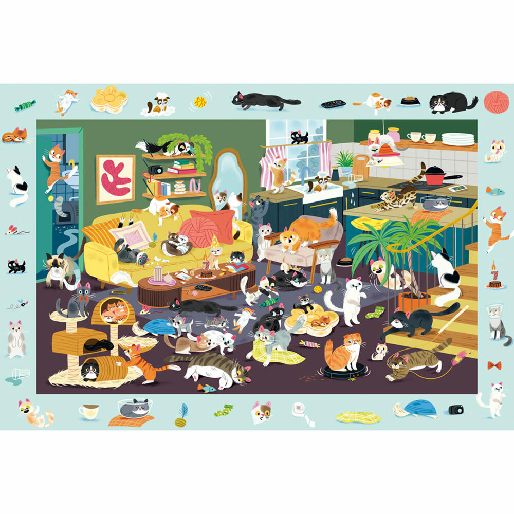 Schmidt Spiele Lustiges Katzen-Gewimmel, Puzzle, Kinderpuzzle, 150 Teile, ab 7 Jahren, 56533