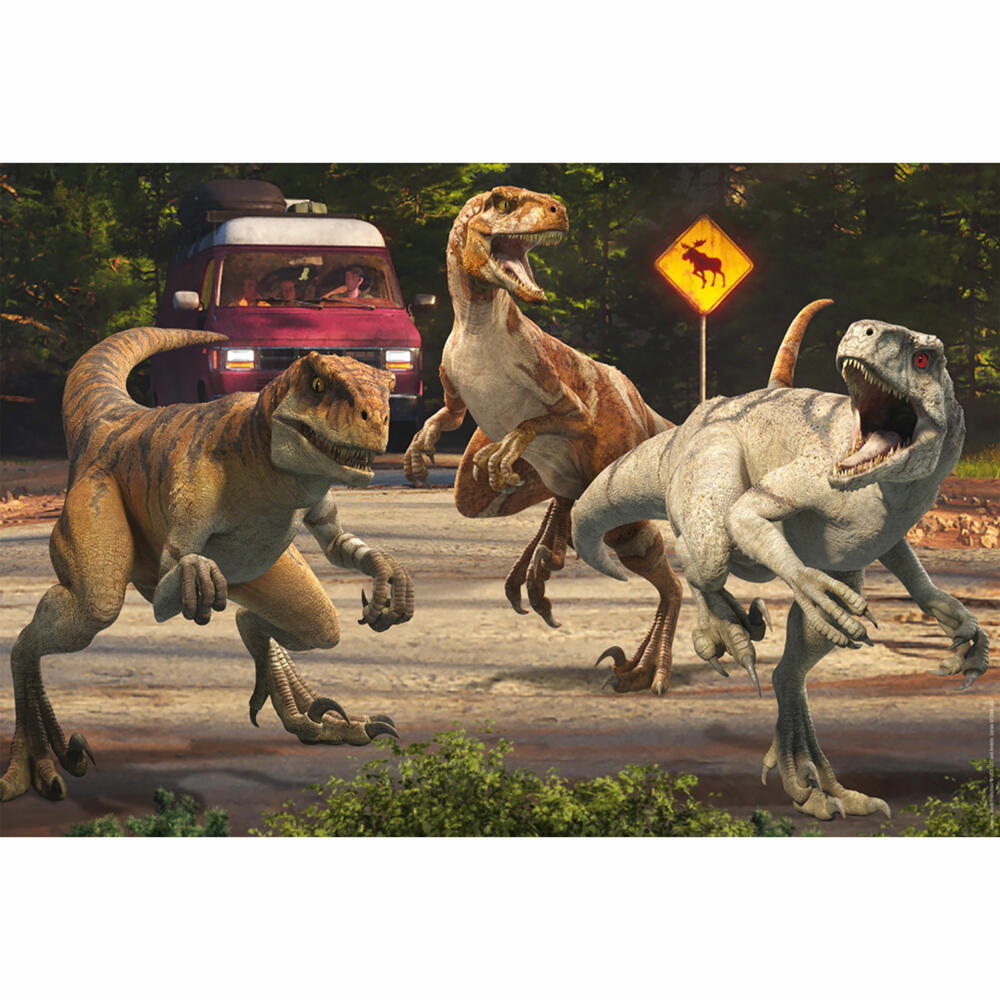 Schmidt Spiele Jurassic World Angriff der Velociraptoren, Puzzle, Kinderpuzzle, 150 Teile, ab 7 Jahren, 56562