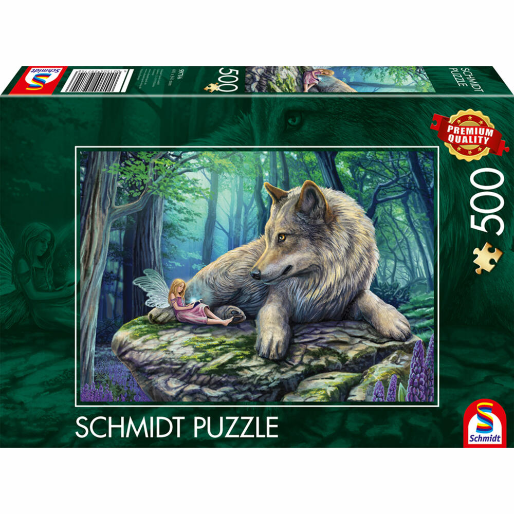 Schmidt Spiele Wolf und Elfe, Puzzle, Erwachsenenpuzzle, Standard, 500 Teile, 59714