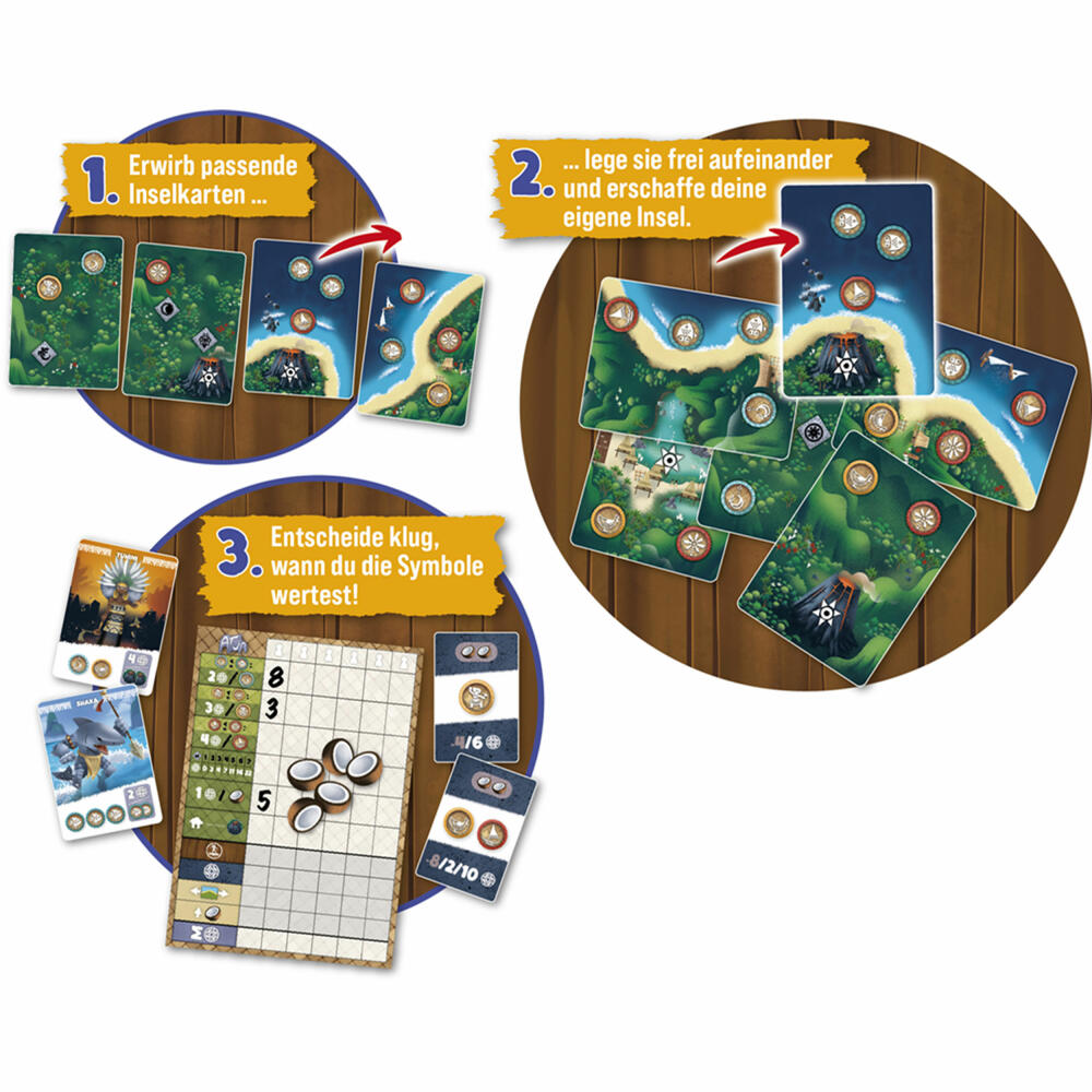 Schmidt Spiele Atua, Familienspiel, Legespiel, Kartenspiel, ab 8 Jahren, 49472