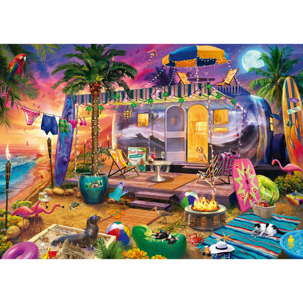 Schmidt Spiele Mit dem Wohnwagen am Meer, Jeff Haynie, Puzzle, Erwachsenenpuzzle, 1000 Teile, 58573