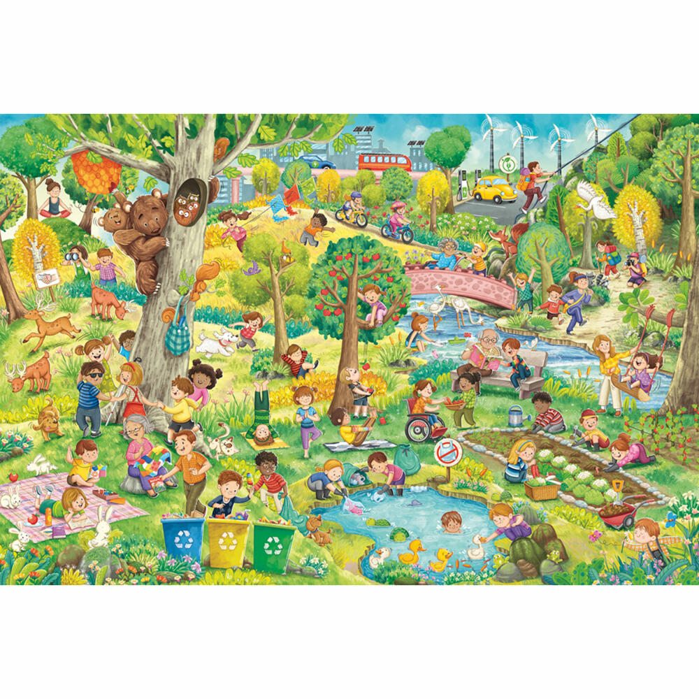 Schmidt Spiele Spiel, Spaß und Umweltschutz, Puzzle, Kinderpuzzle, 150 Teile, ab 7 Jahren, 56531