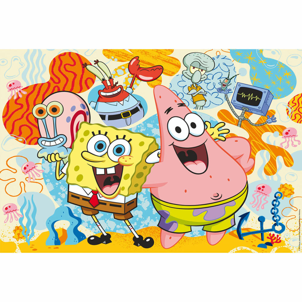 Schmidt Spiele SpongeBob Spongebob und Freunde, Puzzle, Kinderpuzzle, 150 Teile, ab 7 Jahren, 56546